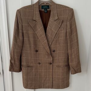 Lauren Ralph Lauren Plaid Blazer Size 14